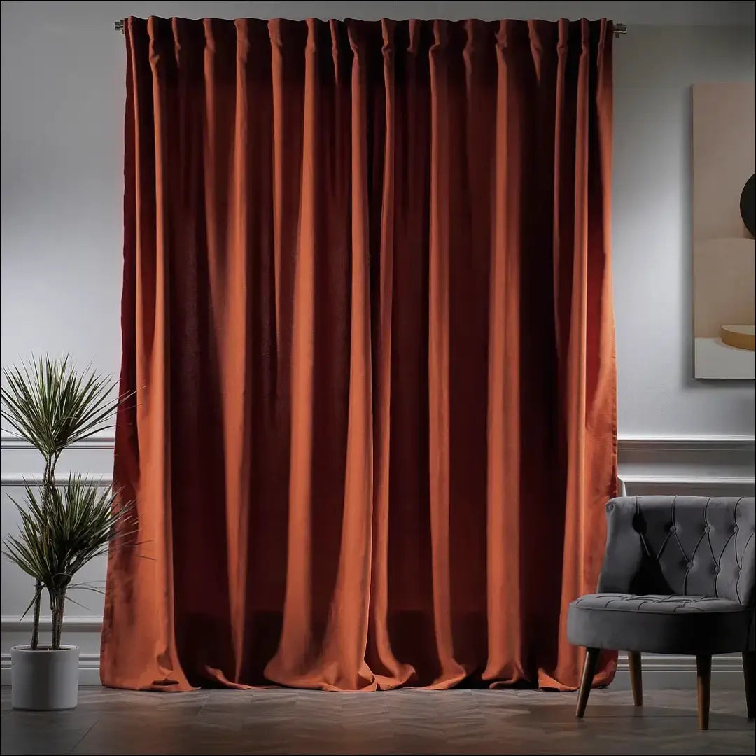 Užuolaida DI10824 - €39 Save 50% 25-50, __label:Pristatymas 1-2 d.d., color-oranzine, material-aksomas,