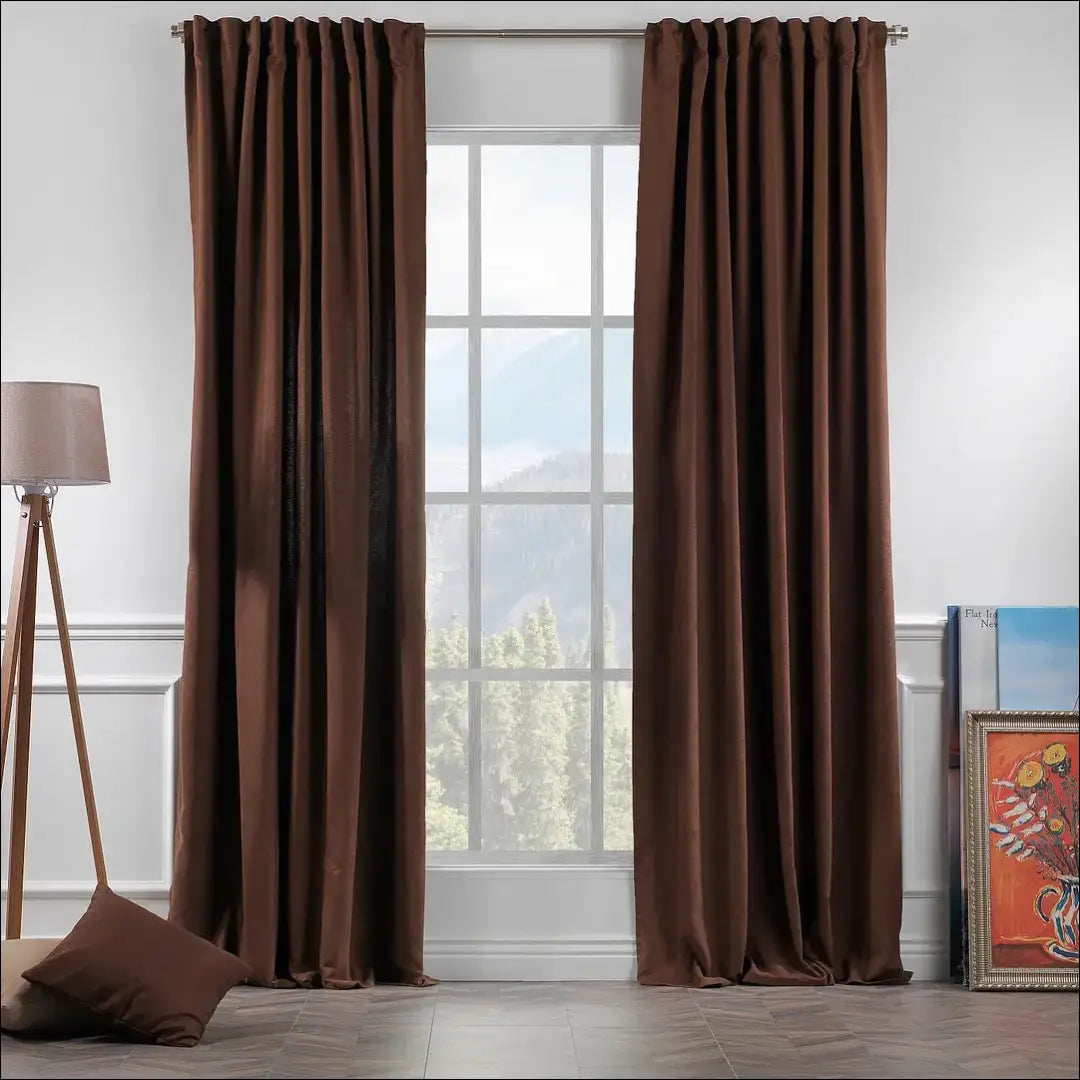 Užuolaida DI11042 - €35 Save 50% 25-50, __label:Pristatymas 1-2 d.d., color-ruda, material-aksomas,