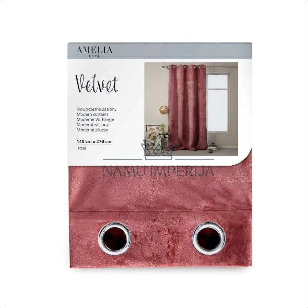 Užuolaida DI1122 - €32 Save 65% 25-50, __label:Pristatymas 1-2 d.d., color-rozine, material-poliesteris, tekstile €25