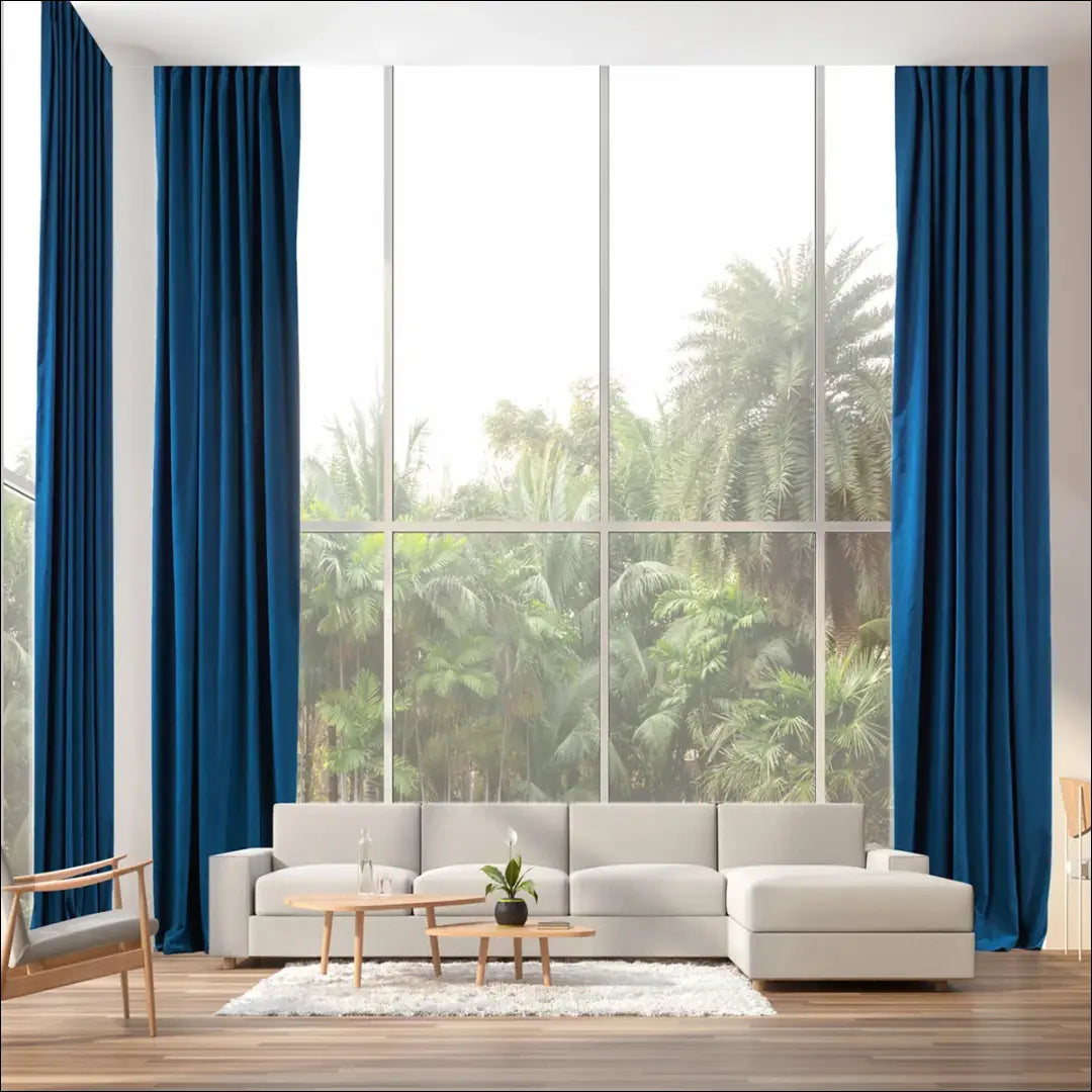 Užuolaida DI11327 - €35 Save 50% 25-50, __label:Pristatymas 1-2 d.d., color-melyna, material-aksomas,