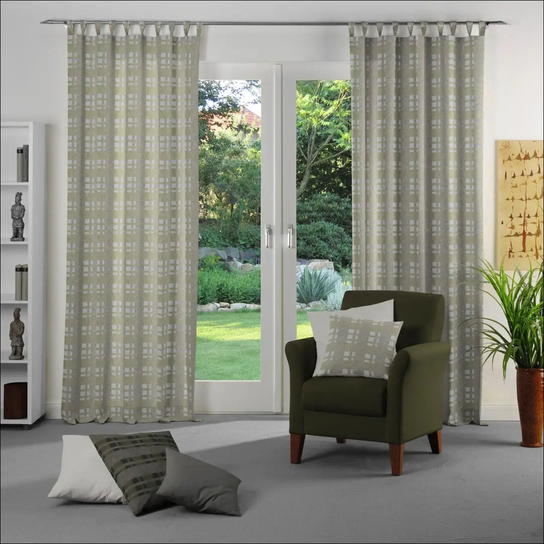 Užuolaida DI11487 - €49 Save 50% 25-50, __label:Pristatymas 1-2 d.d., color-pilka, color-zalia, material-medvilne €25