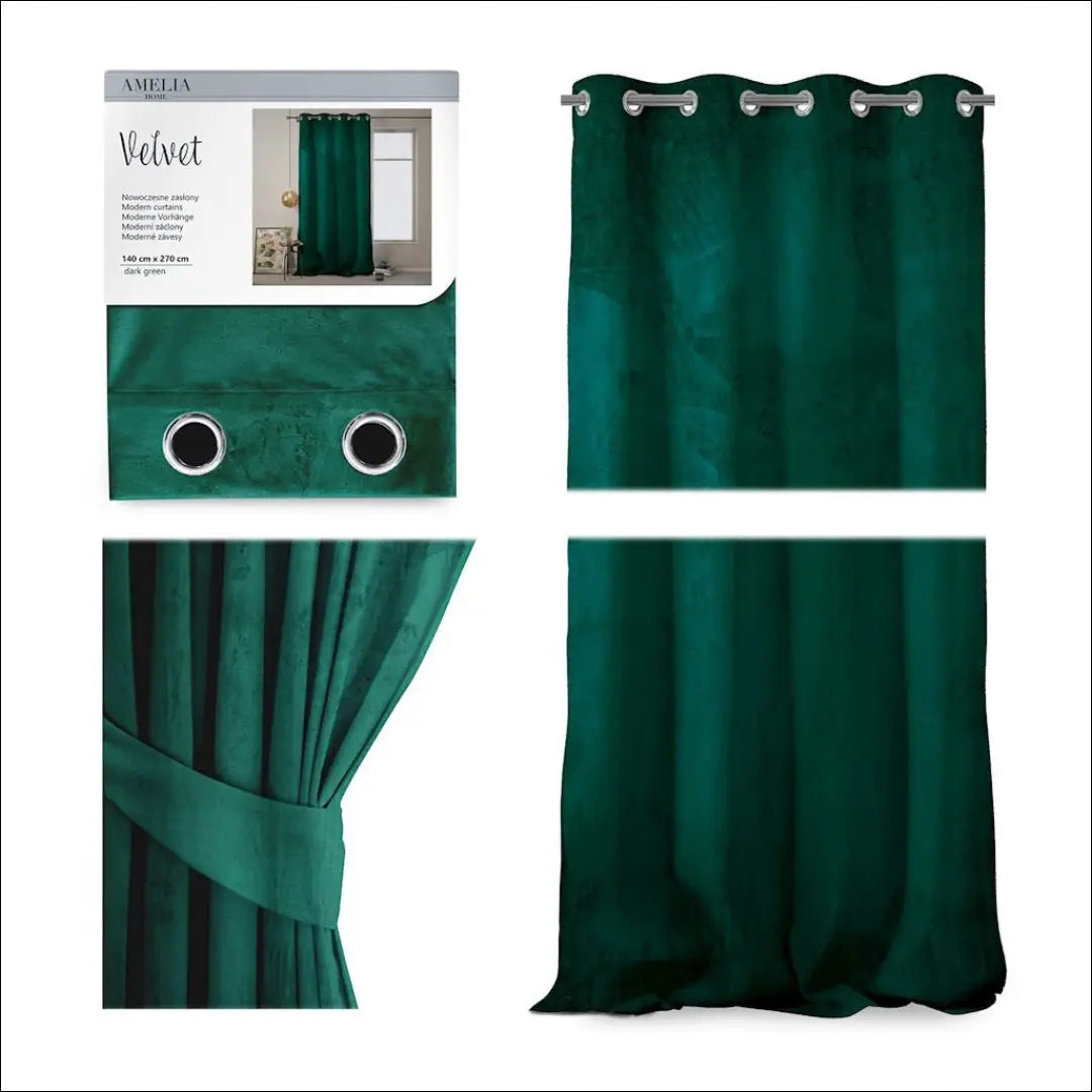 Užuolaida DI11671 - €23 Save 50% __label:Pristatymas 1-2 d.d., color-zalia, material-aksomas, material-poliesteris,