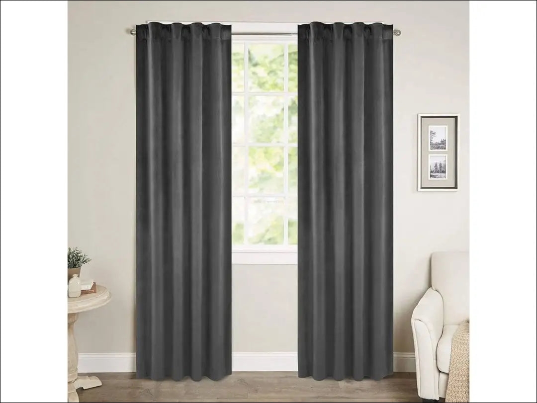 Užuolaida DI11690 - €22 Save 50% __label:Pristatymas 1-2 d.d., color-pilka, material-aksomas, material-poliesteris,