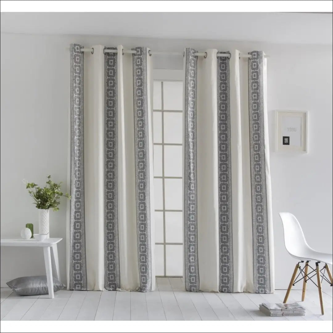 Užuolaida DI11725 - €48 Save 50% 25-50, __label:Pristatymas 1-2 d.d., color-balta, color-pilka, material-medvilne €25