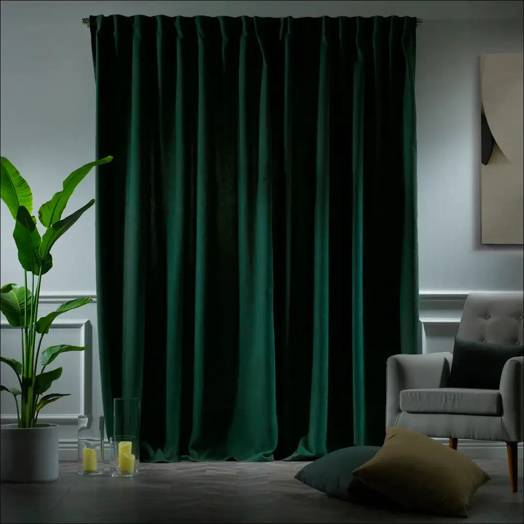 Užuolaida DI11760 - €35 Save 50% 25-50, __label:Pristatymas 1-2 d.d., color-zalia, material-aksomas,