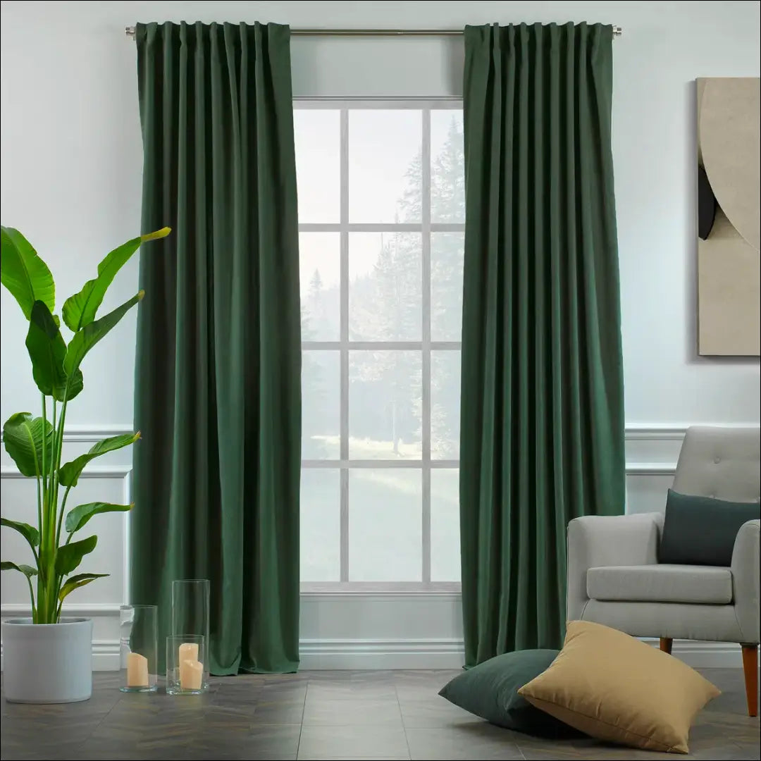 Užuolaida DI11760 - €35 Save 50% 25-50, __label:Pristatymas 1-2 d.d., color-zalia, material-aksomas,