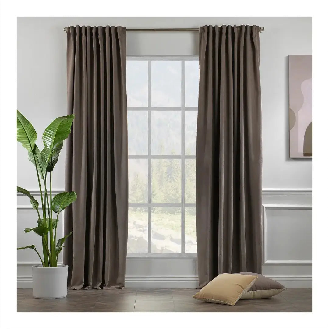Užuolaida DI11787 - €39 Save 50% 25-50, __label:Pristatymas 1-2 d.d., color-ruda, material-aksomas,