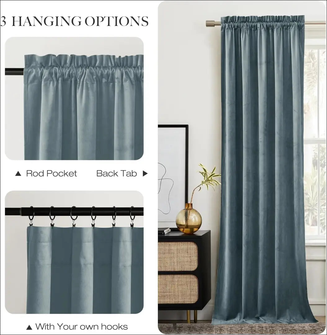 Užuolaida DI11821 - €70 Save 50% 50-100, __label:Pristatymas 1-2 d.d., color-melyna, material-aksomas,