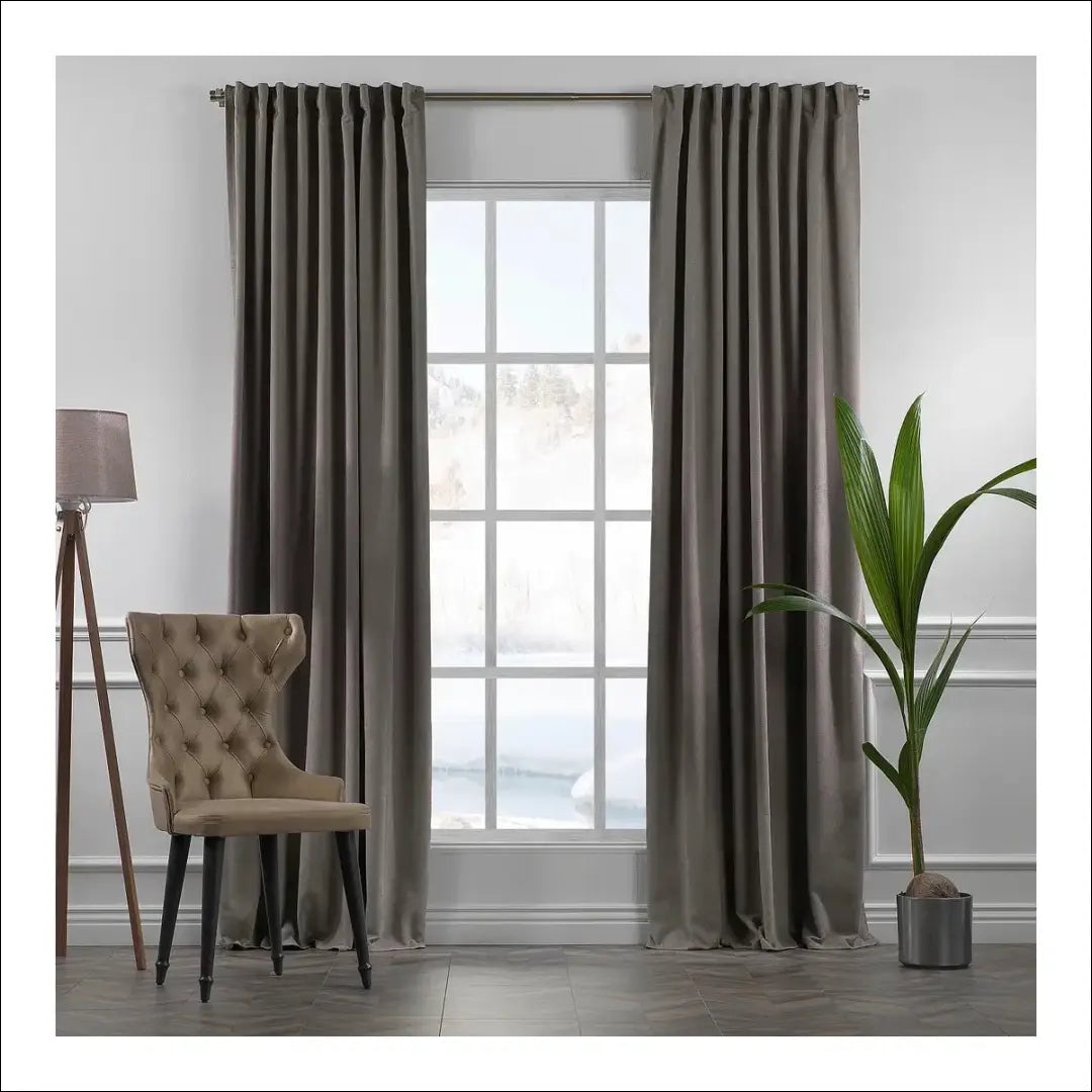 Užuolaida DI11875 - €39 Save 50% 25-50, __label:Pristatymas 1-2 d.d., color-pilka, color-smelio, material-aksomas €25