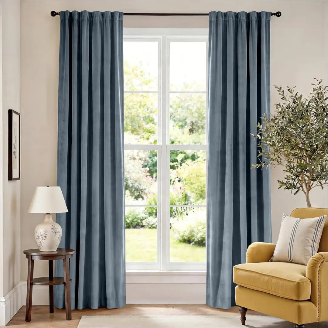 Užuolaida DI11876 - €39 Save 50% 25-50, __label:Pristatymas 1-2 d.d., color-melyna, material-aksomas,