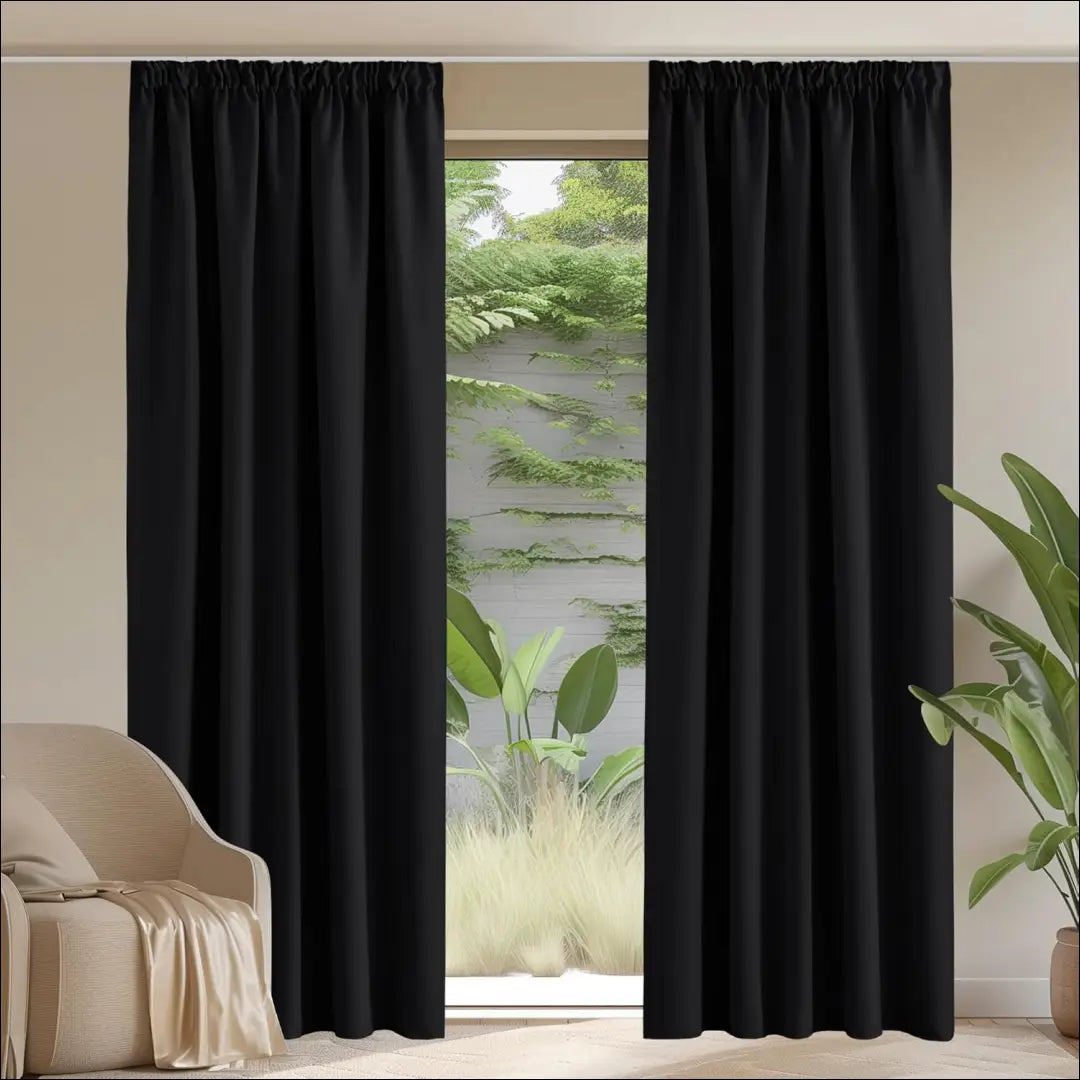 Užuolaida DI12097 - €87 Save 50% 50-100, __label:Pristatymas 1-2 d.d., color-juoda, material-aksomas,