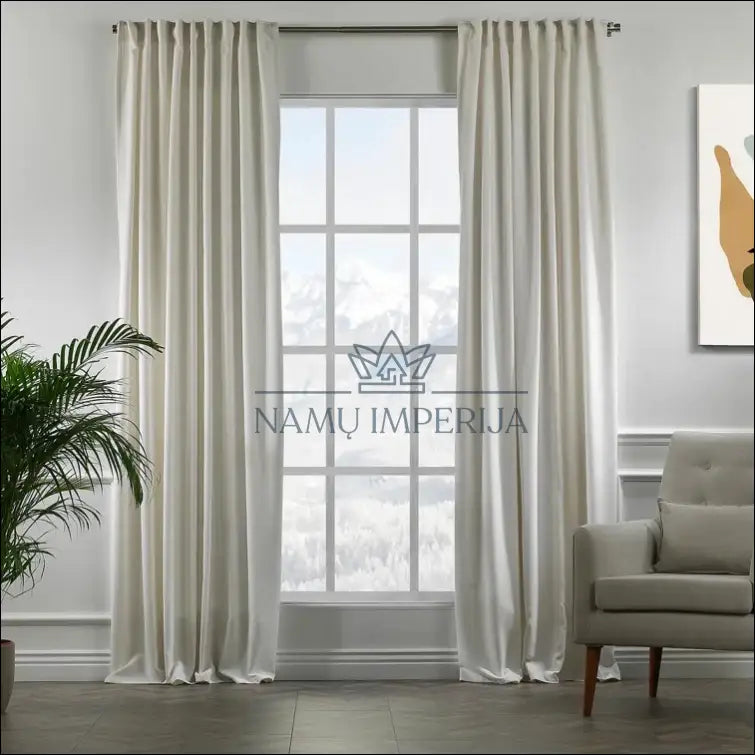 Užuolaida DI9731 - €35 Save 50% 25-50, __label:Pristatymas 1-2 d.d., color-balta, material-aksomas,