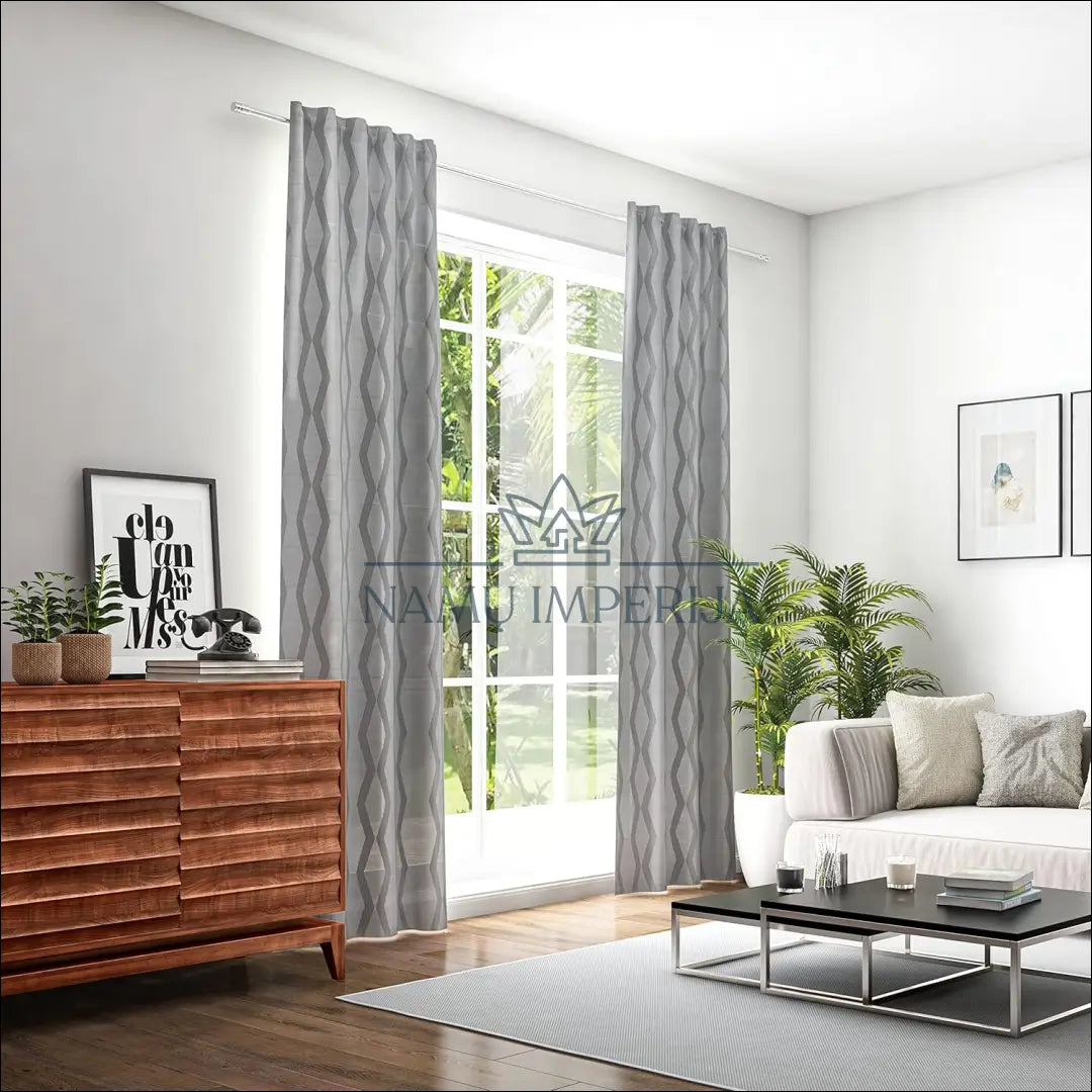 Užuolaida DI9826 - €32 Save 50% 25-50, __label:Pristatymas 1-2 d.d., color-pilka, material-linas, material-poliesteris