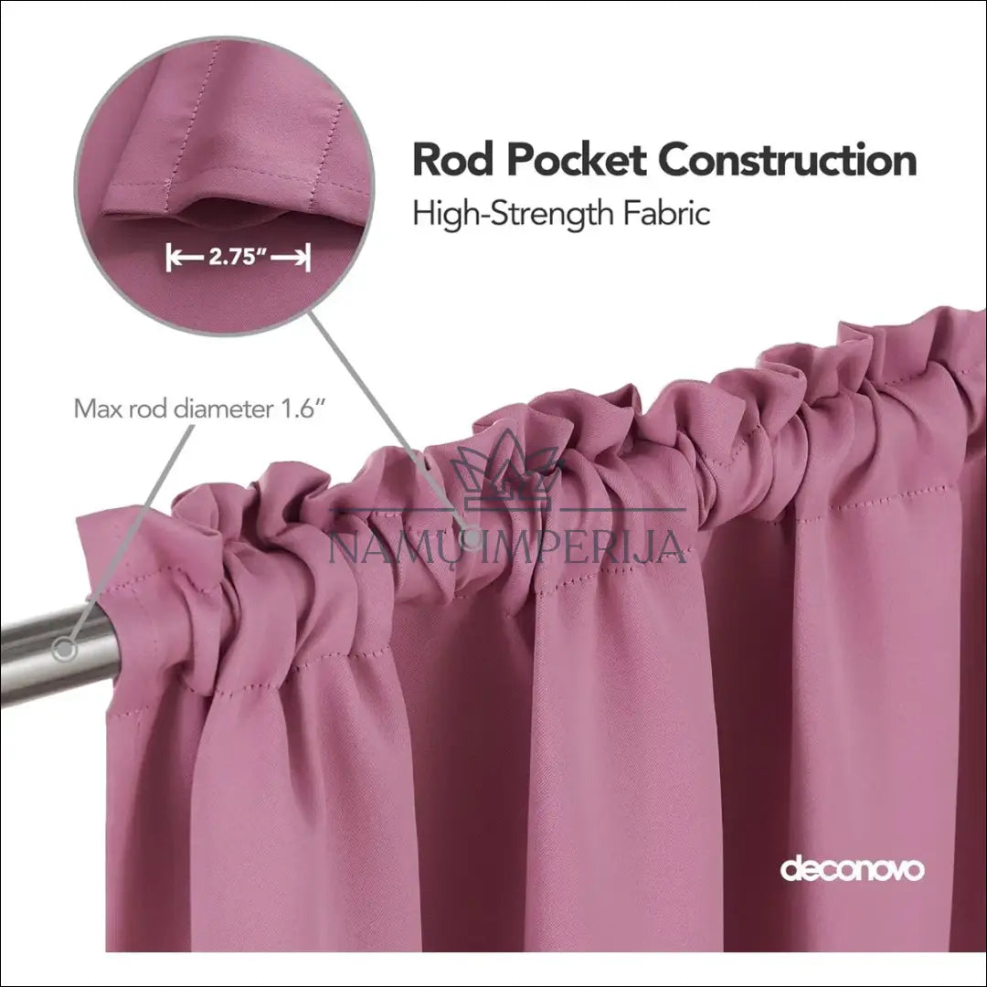 Užuolaidų komplektas (2vnt) DI10008 €44 Save 50% 25 50, __label:Pristatymas 1 2 d.d., color rozine, material