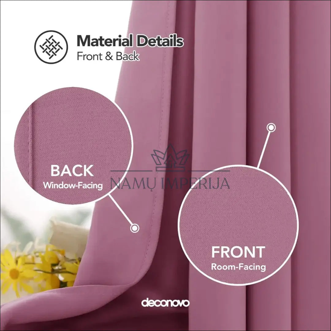 Užuolaidų komplektas (2vnt) DI10008 €44 Save 50% 25 50, __label:Pristatymas 1 2 d.d., color rozine, material
