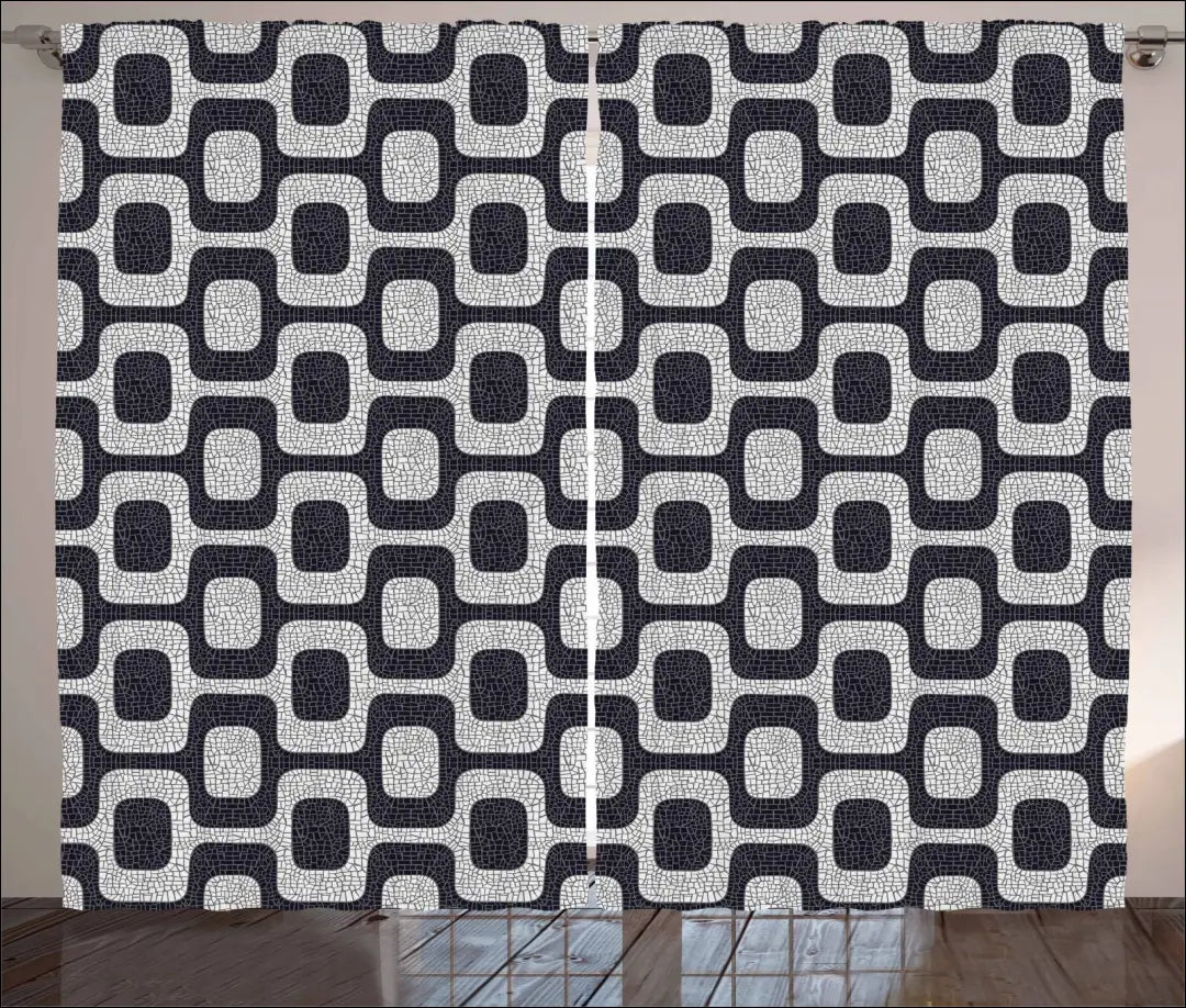 Užuolaidų komplektas (2vnt) DI11661 - €12 Save 50% __label:Pristatymas 1-2 d.d., color-balta, color-juoda,