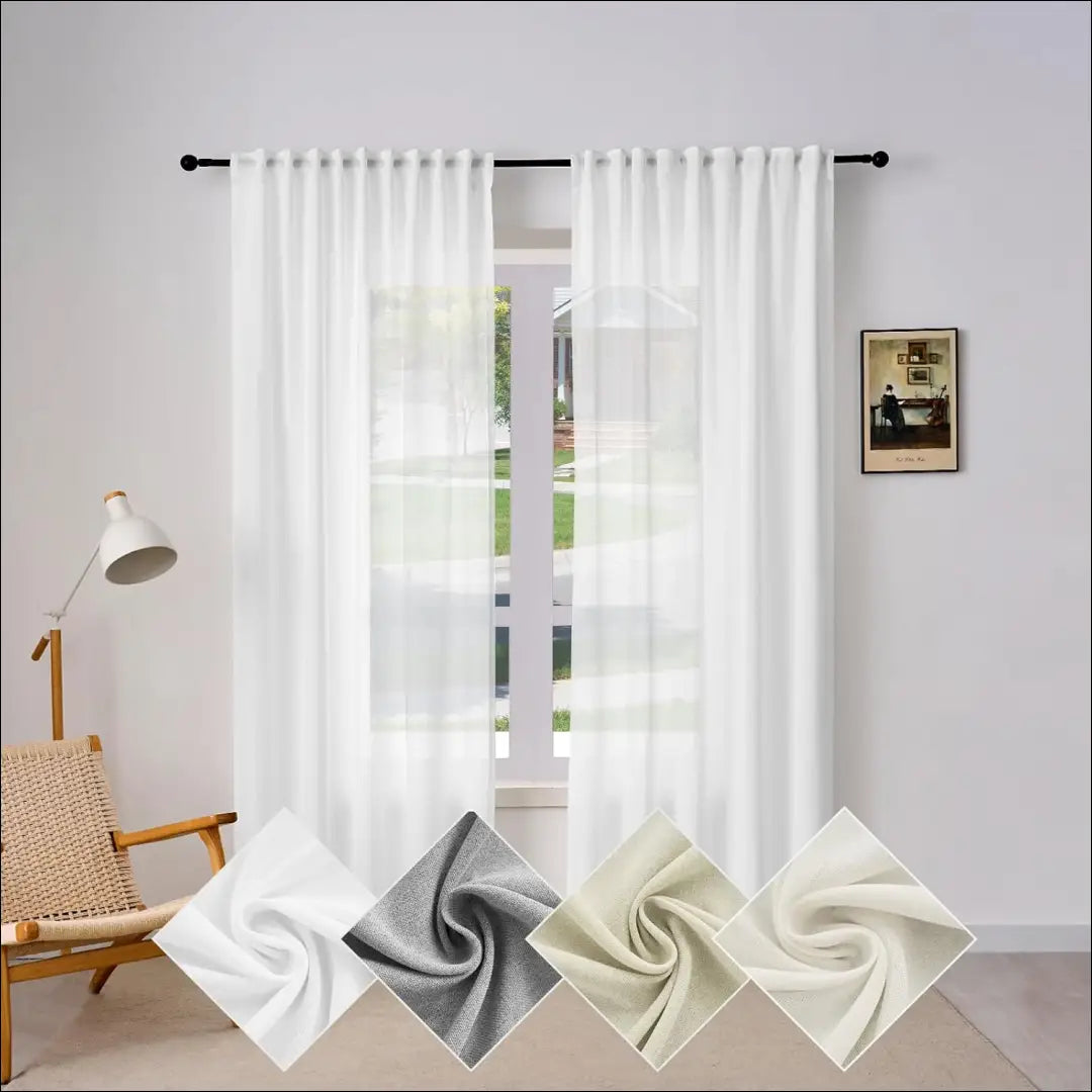 Užuolaidų komplektas (2vnt) DI11738 - €14 Save 50% __label:Pristatymas 1-2 d.d., color-balta, material-poliesteris,