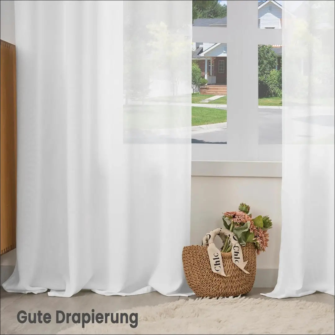 Užuolaidų komplektas (2vnt) DI11738 - €14 Save 50% __label:Pristatymas 1-2 d.d., color-balta, material-poliesteris,