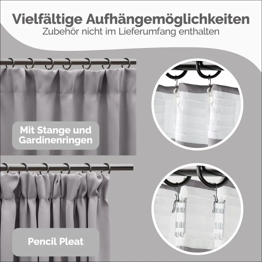 Užuolaidų komplektas (2vnt) DI11803 - €17 Save 50% __label:Pristatymas 1-2 d.d., color-pilka, material-poliesteris,