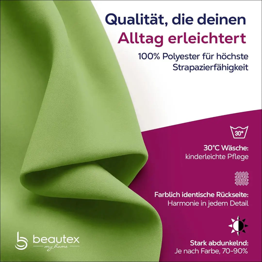 Užuolaidų komplektas (2vnt) DI11874 - €77 Save 50% 50-100, __label:Pristatymas 1-2 d.d., color-zalia,