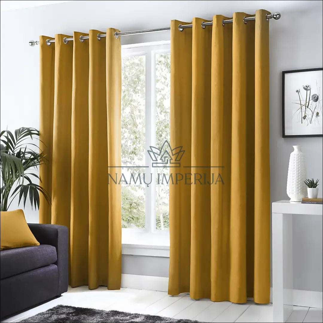 Užuolaidų komplektas (2vnt) DI9768 - €19 Save 50% __label:Pristatymas 1-2 d.d., color-geltona, material-medvilne,