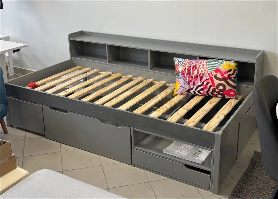 Vaikiška lova (90x200cm) GI643 - €222 Save 50% __label:Pristatymas 1-2 d.d., color-pilka, lovos-miegamojo,