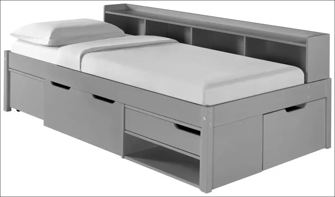 Vaikiška lova (90x200cm) GI643 - €222 Save 50% __label:Pristatymas 1-2 d.d., color-pilka, lovos-miegamojo,