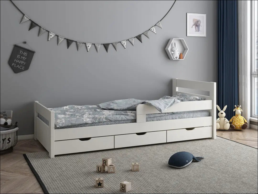 Vaikiška lova (90x200cm) GI678 - €160 Save 50% 100-200, __label:Pristatymas 1-2 d.d., color-balta, lovos-miegamojo,