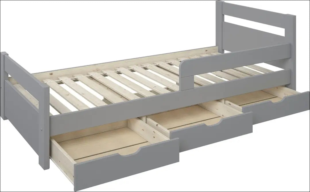 Vaikiška lova (90x200cm) GI703 - €170 Save 50% 100-200, __label:Pristatymas 1-2 d.d., color-pilka, lovos-miegamojo,