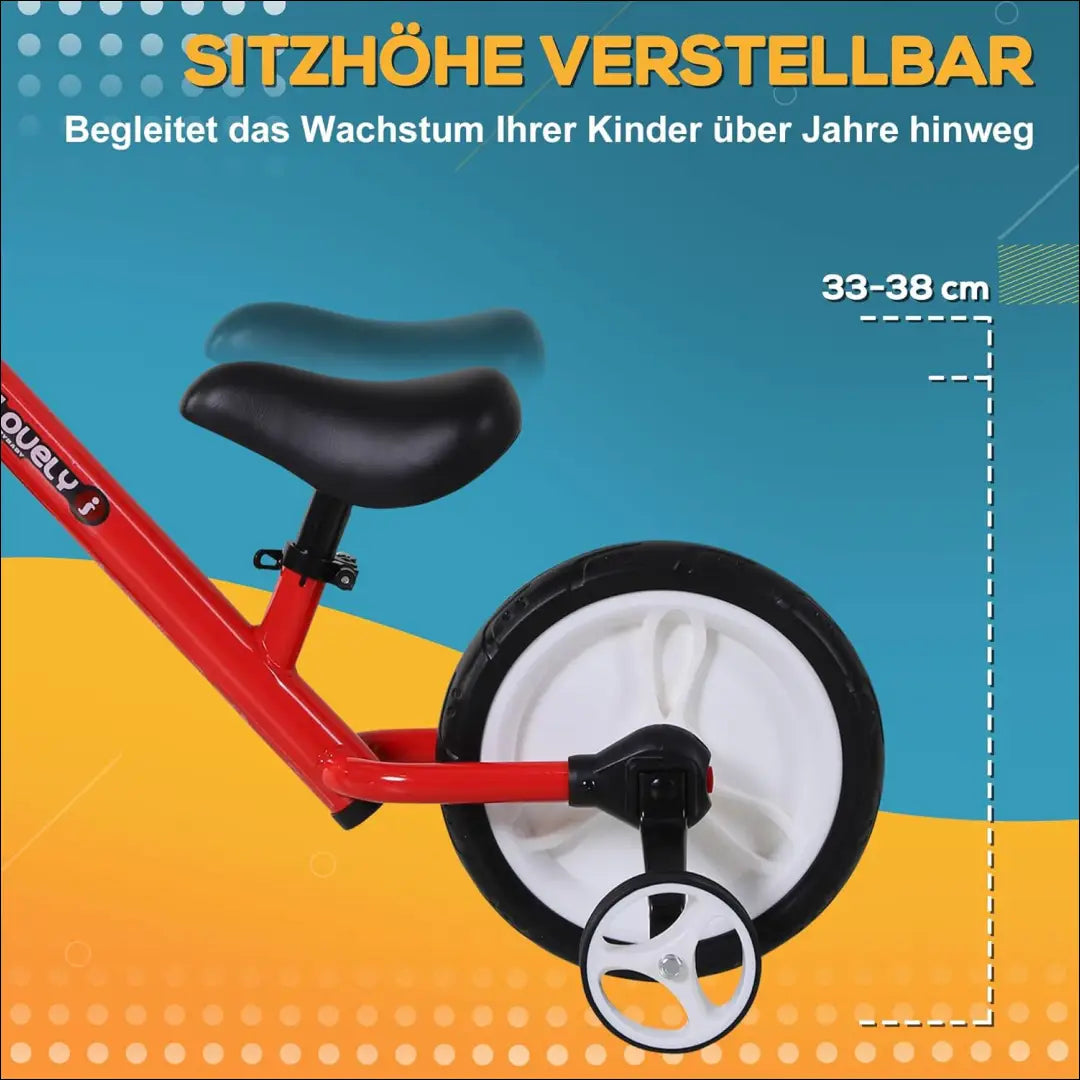 Vaikiškas balansinis dviratukas su treniruočių ratukais ir pedalais KI1493 - €34 Save 50% 25-50, __label:Pristatymas