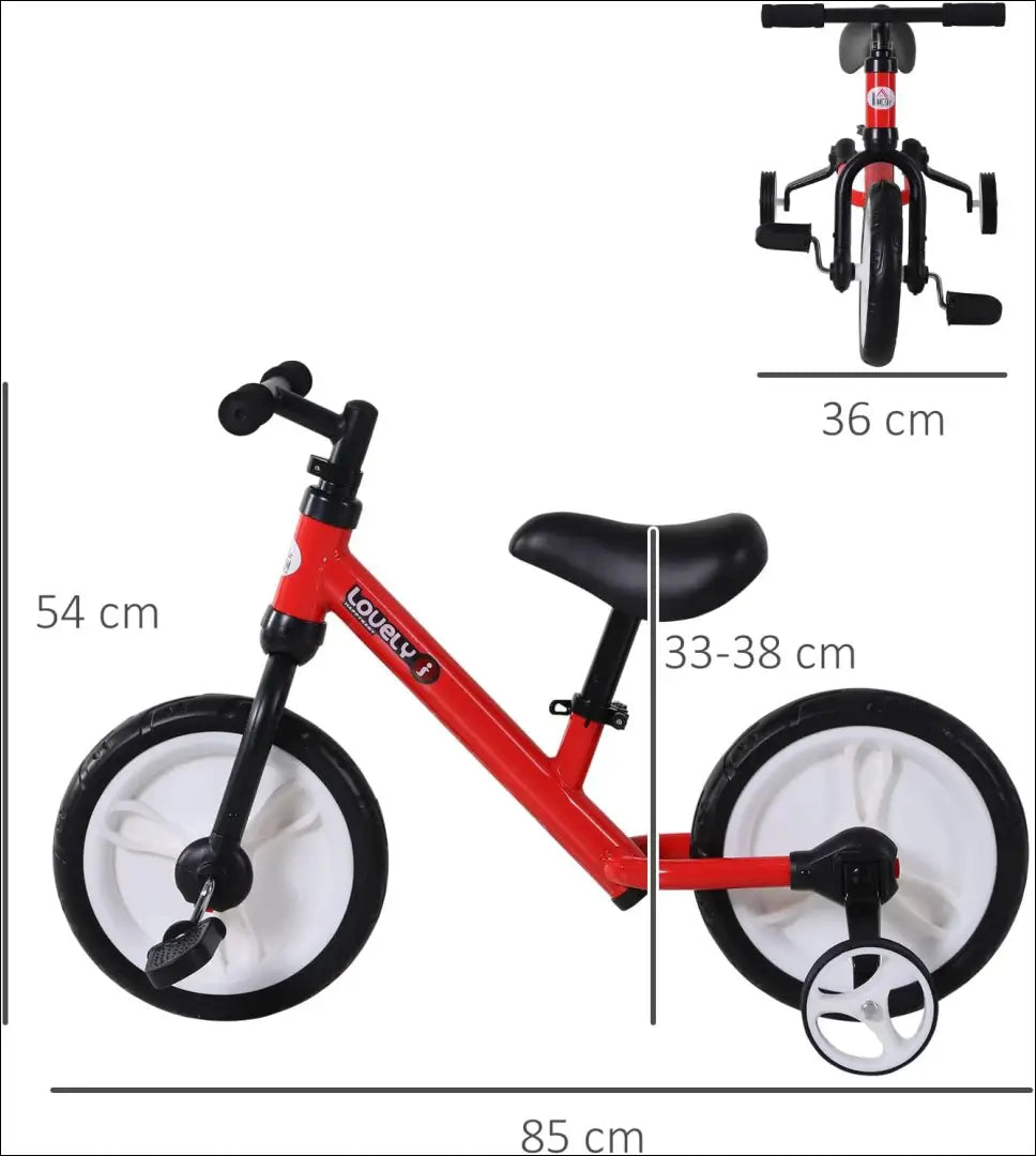 Vaikiškas balansinis dviratukas su treniruočių ratukais ir pedalais KI1493 - €34 Save 50% 25-50, __label:Pristatymas