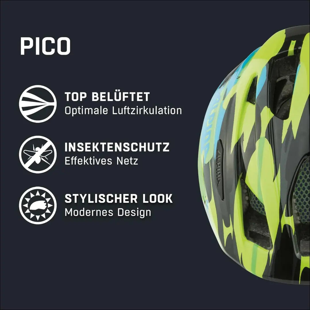 Vaikiškas dviračio šalmas “Alpina PICO” SP055 - €28 Save 30% 25-50, __label:Pristatymas 1-2 d.d., color-melyna,