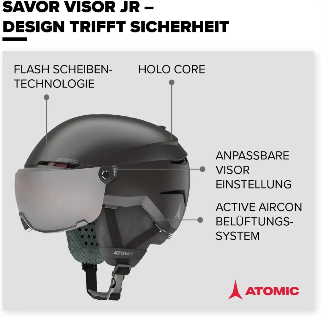 Vaikiškas slidinėjimo šalmas su akiniais „„Atomic Savor Visor JR“ SP018 - €87 Save 30% 50-100, __label:Pristatymas 1-2