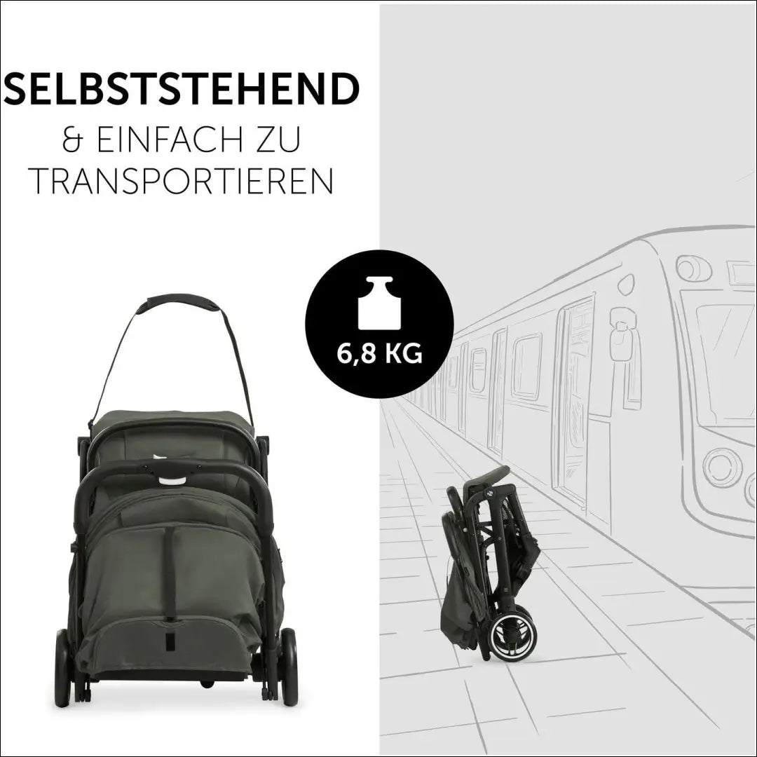 Vaikiškas vežimėlis „Travel N Care“ KI1833 - €75 Save 50% 50-100, __label:Pristatymas 1-2 d.d., color-zalia, kita,