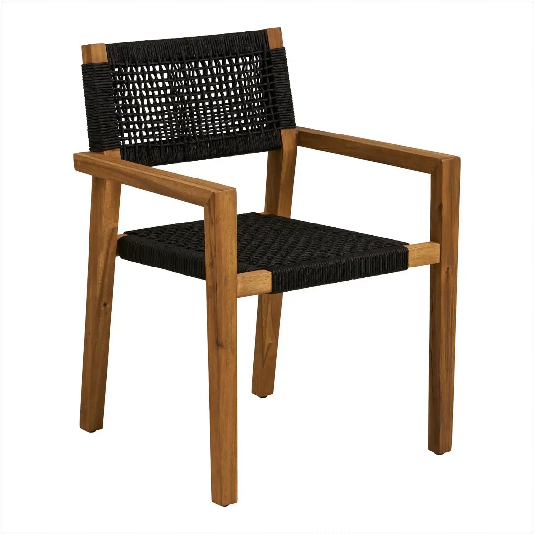 Valgomojo kėdė akacija/poliesteris juoda/natūrali RD1063 - €194 Save 15% 100-200, Dining chairs, Natūrali / juoda,