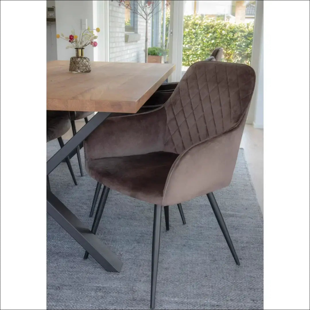 Valgomojo kėdė aksomas grybo formos juodos kojelės RD016 - €116 Save 15% 100-200, __label:Pristatymas 5-14 d.d., Dining