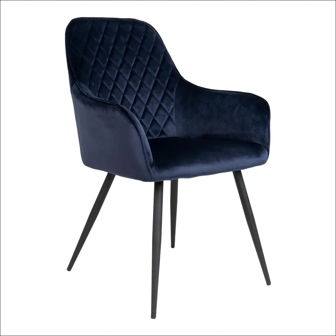 Valgomojo kėdė aksominė mėlyna juodos kojelės RD017 - €116 Save 15% 100-200, Dining chairs, Mėlyna, nordic, uzsakomi