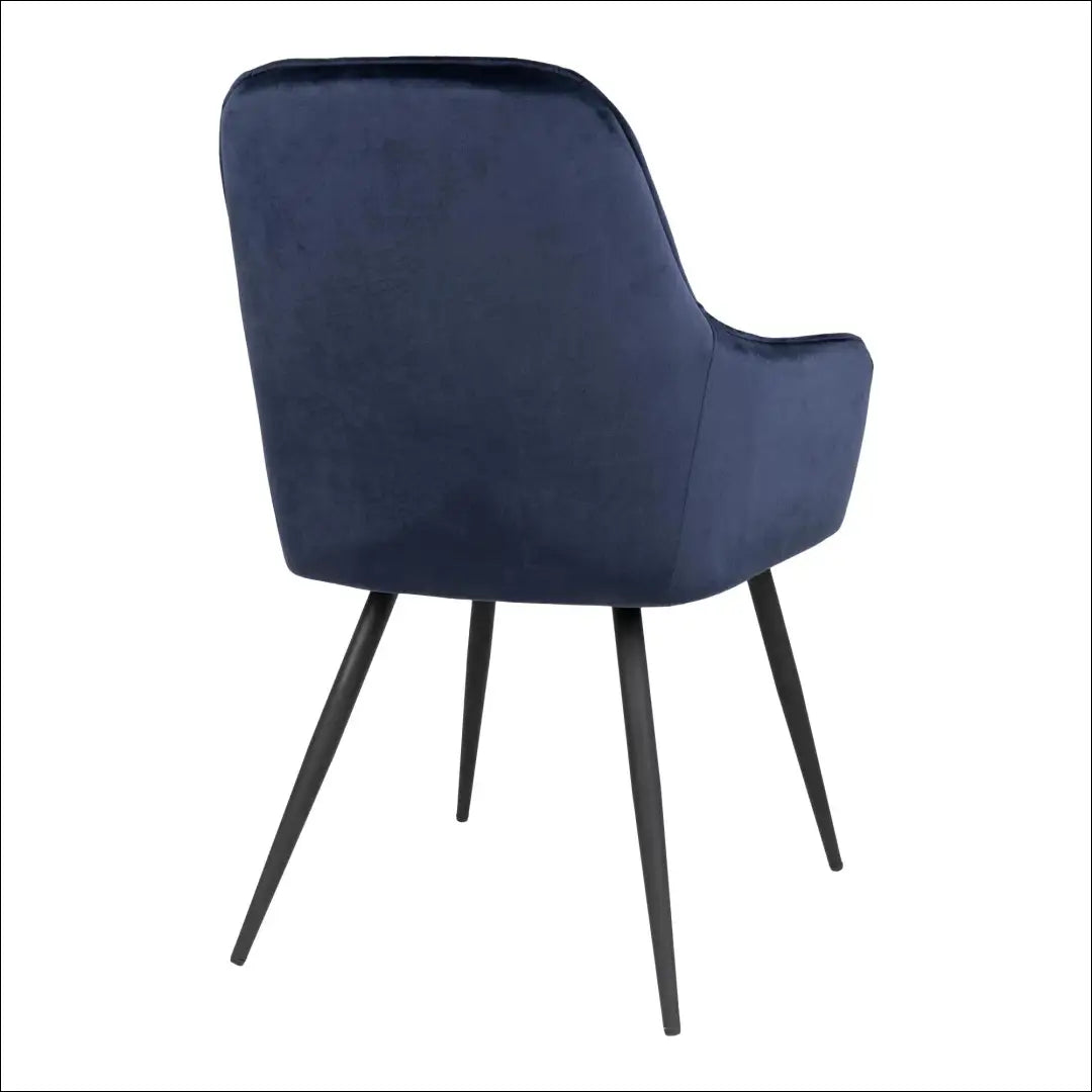 Valgomojo kėdė aksominė mėlyna juodos kojelės RD017 - €116 Save 15% 100-200, __label:Pristatymas 5-14 d.d., Dining