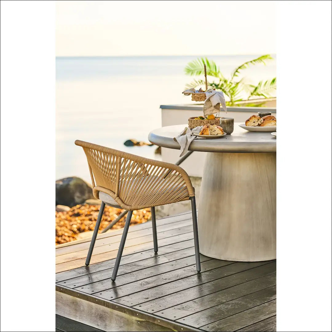 Valgomojo kėdė aliuminio smėlio spalvos su pagalvėle RD1041 - €128 Save 15% 100-200, Bežinė / smėlio, Dining chairs,