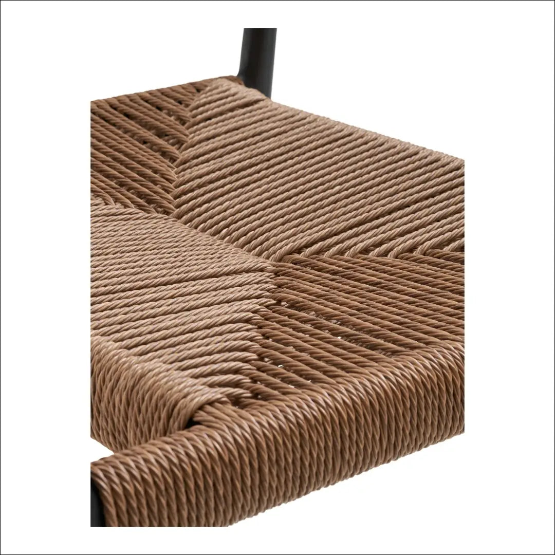 Valgomojo kėdė aliuminis/PE rotangas natūralus juodas rėmas RD1058 - €128 Save 15% Dining chairs, Natūrali / juoda,