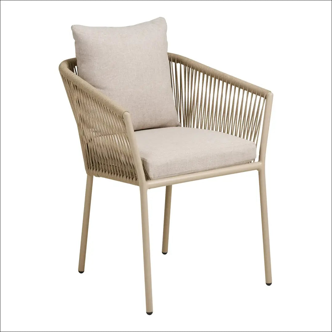 Valgomojo kėdė aliuminis/poliesteris smėlio spalvos su pagalvėle RD1053 - €128 Save 15% 100-200, Dining chairs, nordic,