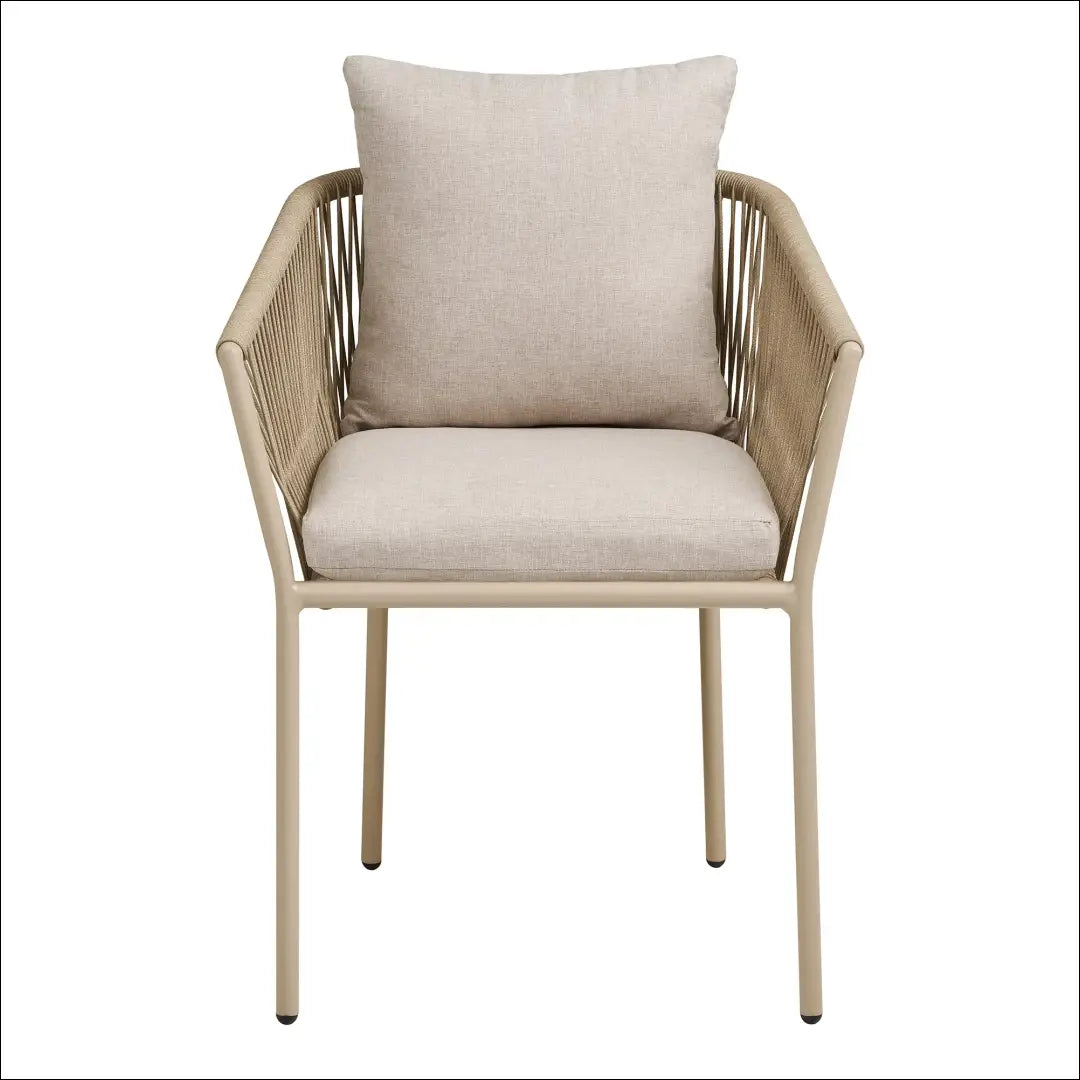 Valgomojo kėdė aliuminis/poliesteris smėlio spalvos su pagalvėle RD1053 - €128 Save 15% 100-200, Dining chairs, nordic,
