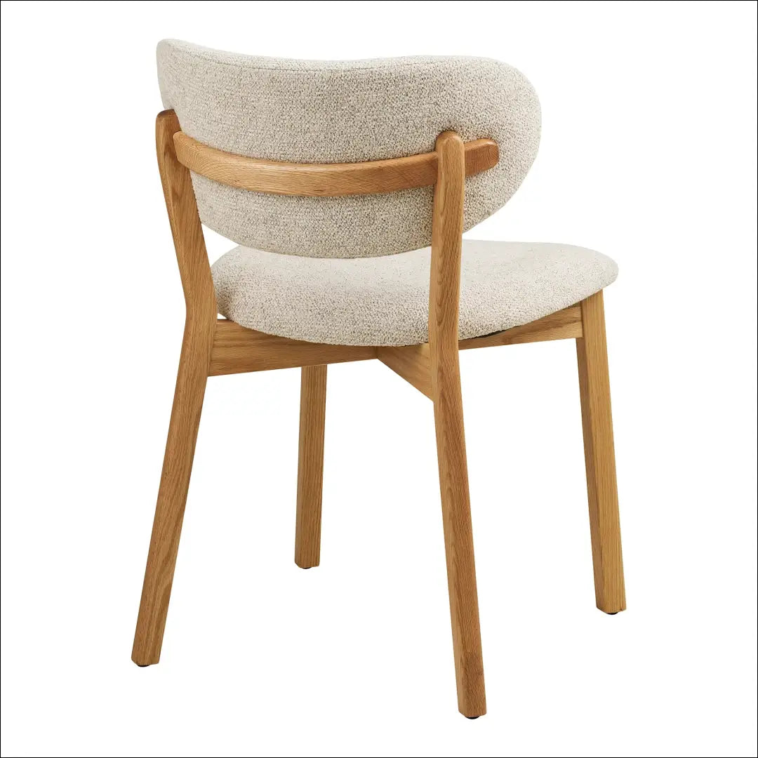 Valgomojo kėdė ąžuolo medienos masyvas su audiniu smėlio spalvos RD095 - €227 Save 15% Dining chairs, Natūrali