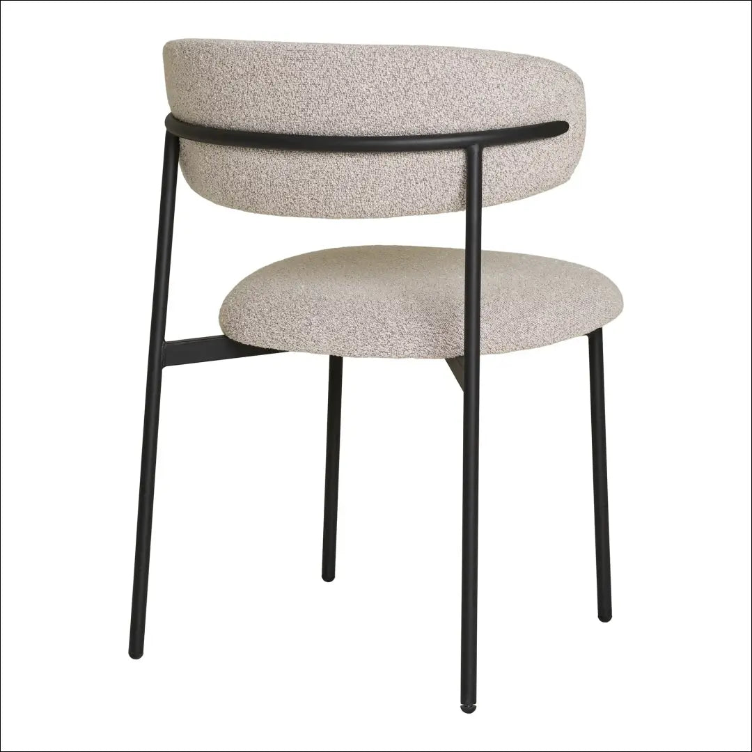 Valgomojo kėdė bouclé smėlio juodos kojos RD063 - €136 Save 15% 100-200, Dining chairs, nordic, Smėlio, uzsakomi €100