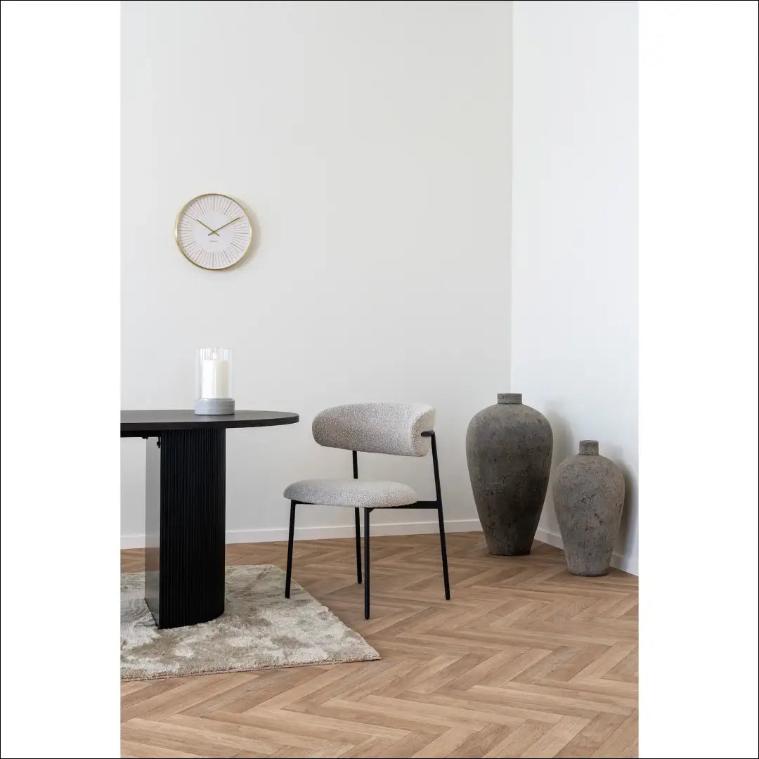 Valgomojo kėdė bouclé smėlio juodos kojos RD063 - €136 Save 15% 100-200, Dining chairs, nordic, Smėlio, uzsakomi €100