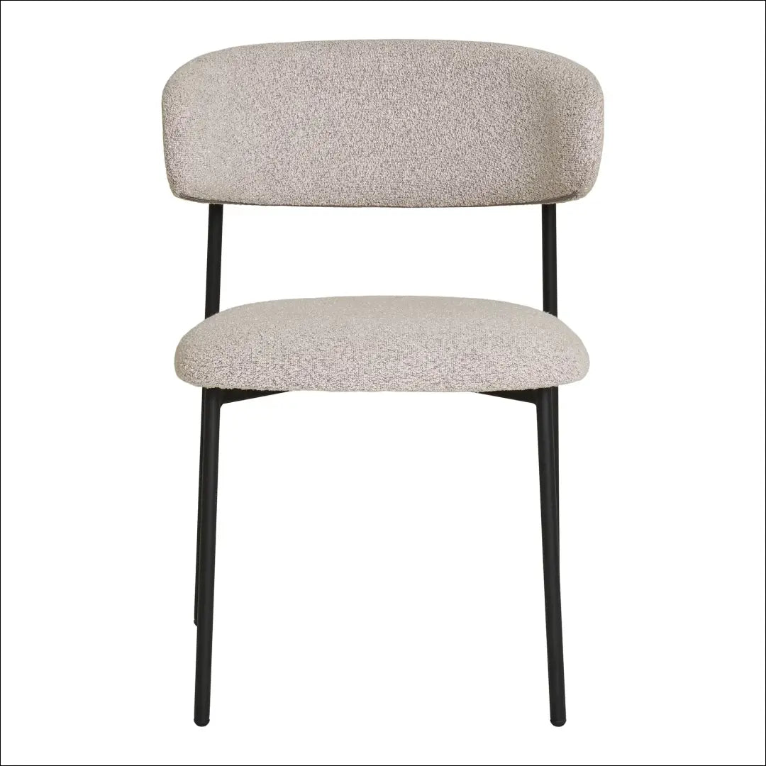 Valgomojo kėdė bouclé smėlio juodos kojos RD063 - €136 Save 15% 100-200, Dining chairs, nordic, Smėlio, uzsakomi €100