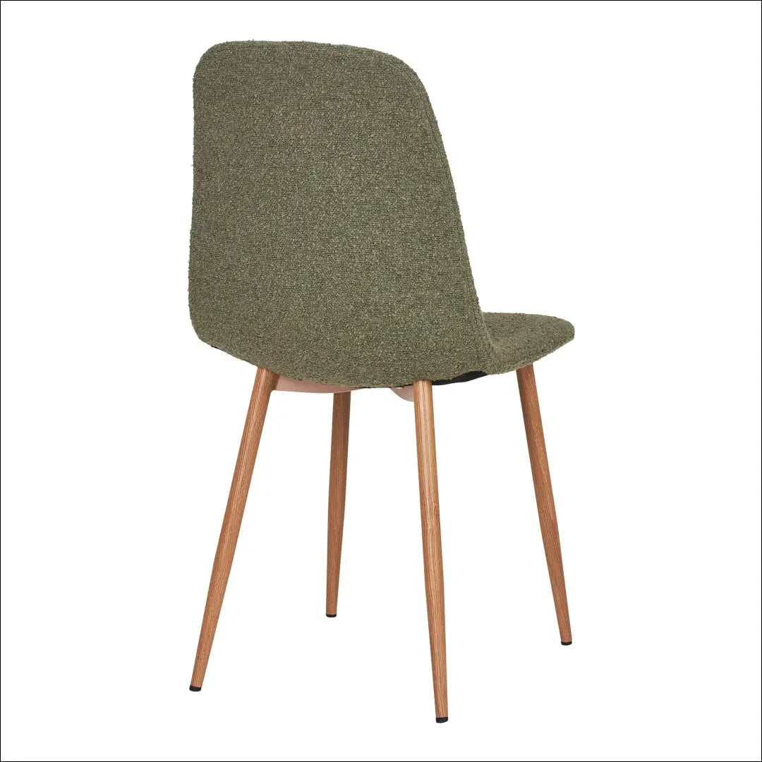 Valgomojo kėdė bouclé tamsiai žalia medinės kojos RD008 - €70 Save 15% 50-100, Dining chairs, nordic, Tamsiai žalia,