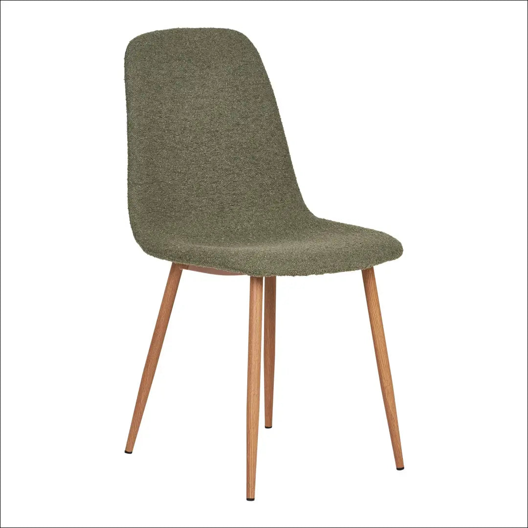 Valgomojo kėdė bouclé tamsiai žalia medinės kojos RD008 - €70 Save 15% 50-100, Dining chairs, nordic, Tamsiai žalia,