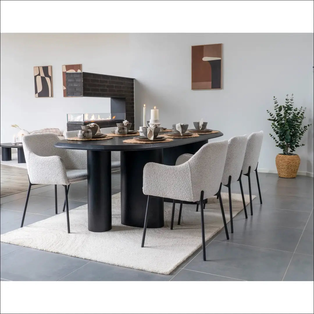 Valgomojo kėdė buklė balta juodos kojos RD032 - €140 Save 15% 100-200, __label:Pristatymas 5-14 d.d., Balta, Dining
