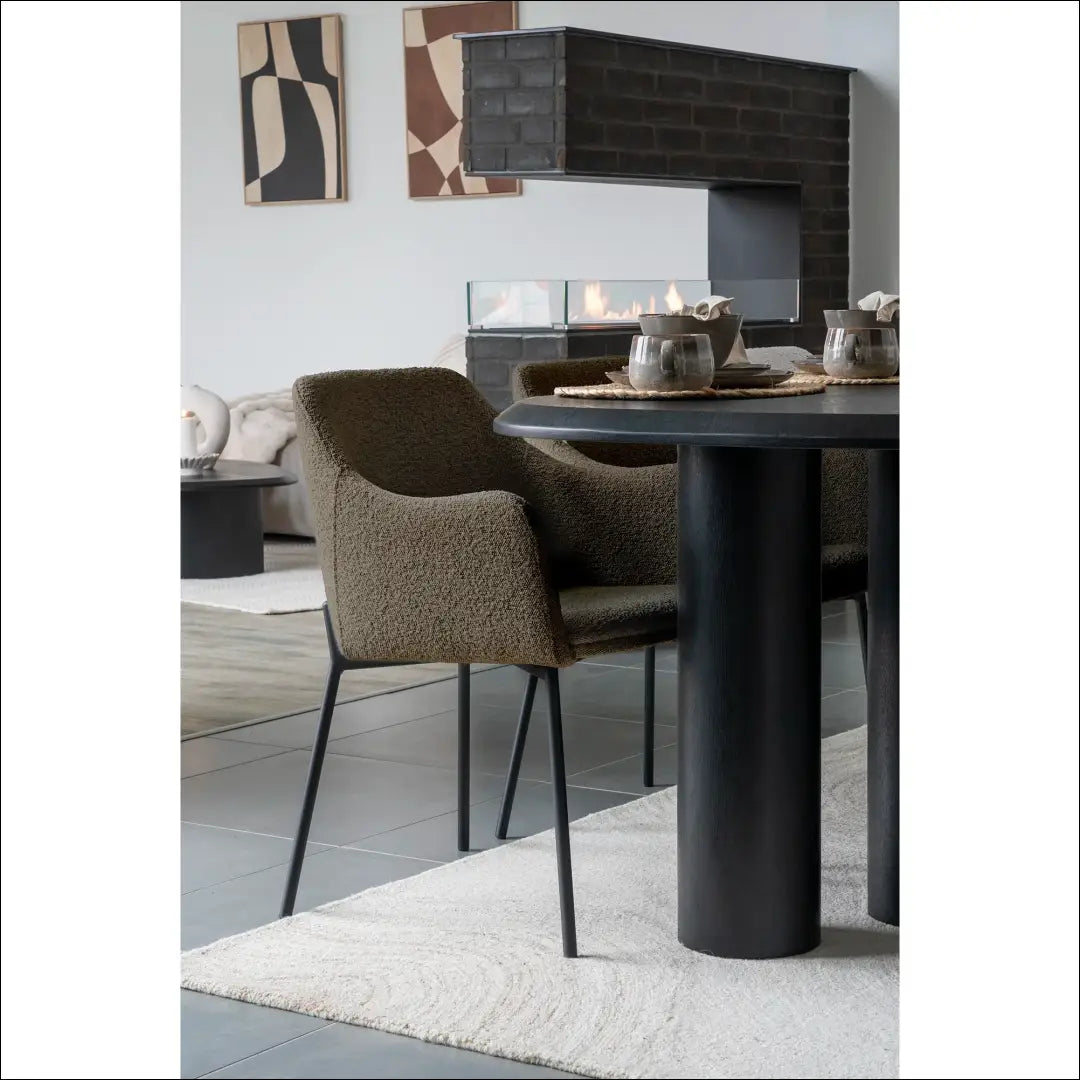 Valgomojo kėdė buklė ruda juodos kojelės RD033 - €140 Save 15% 100-200, __label:Pristatymas 5-14 d.d., Dining chairs,